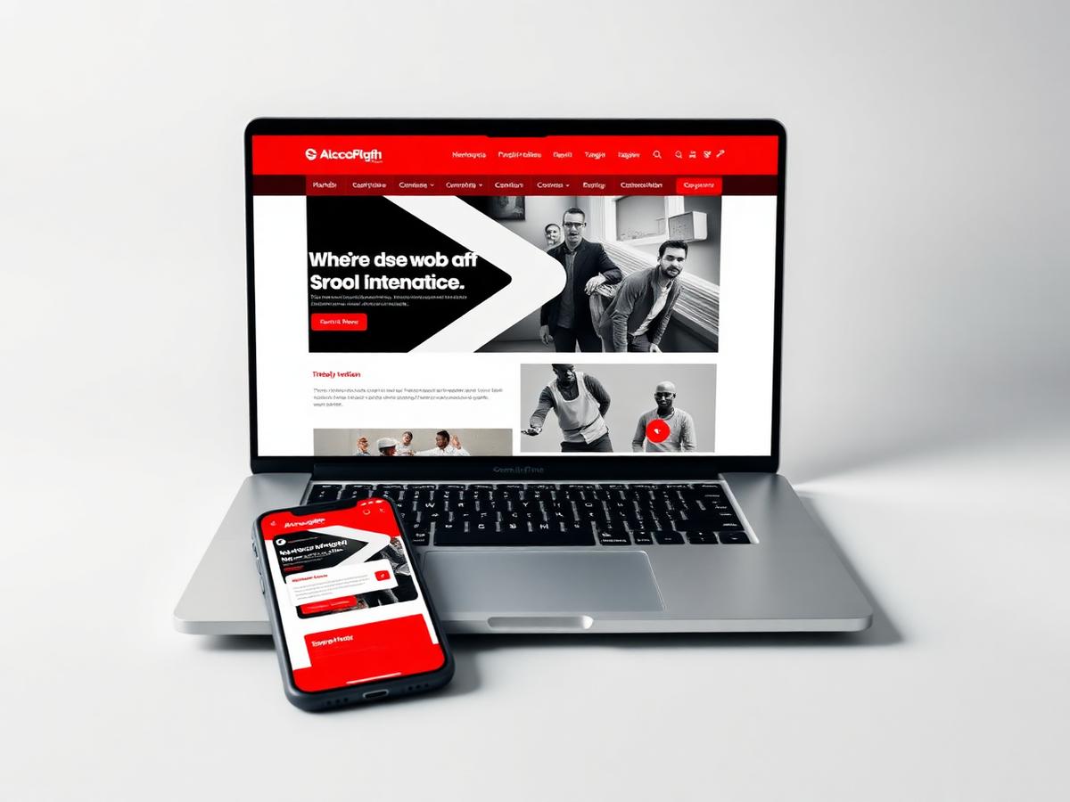 Laptop and smartphone showing a professional Dibashe Solutions business website